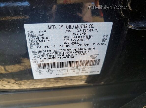 1FMUK8DH4TGA57366 2026 FORD EXPLORER Черный Вид подкапотного пространства