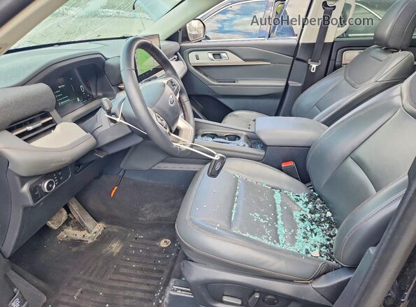 1FMUK8DHXSGA91844 2025 FORD EXPLORER Черный Вид салона спереди