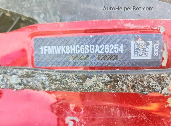 1FMWK8HC6SGA26254 2025 FORD EXPLORER Бордовый Панорамный вид салона 360°