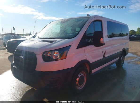 1FMZK1Y8XLKA84902 2020 FORD TRANSIT-150 PASSENGER VAN White Vista tres cuartos delantera izquierda