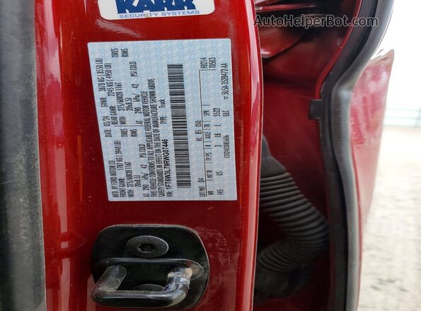 1FT6W3L79RWG07446 2024 FORD F150 Красный Вид подкапотного пространства