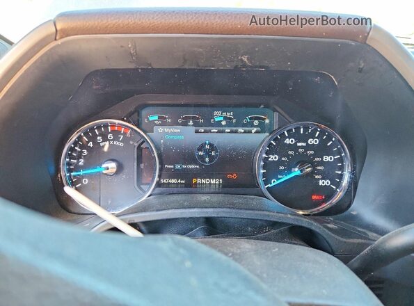 1FT7W2B61KED80224 2019 FORD F250 Blue Instrument cluster view