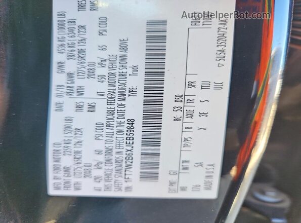 1FT7W2B6XJEB59848 2018 FORD F250 Черный Вид подкапотного пространства