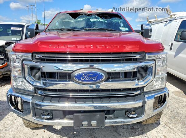 1FT7W2BN1MED77575 2021 FORD F250 Red Widok z przodu