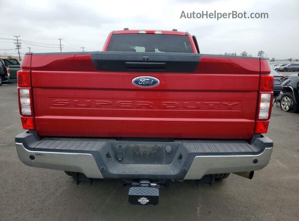 1FT7W2BN5LEC41982 2020 FORD F250 Red Widok z tyłu
