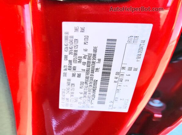 1FT7W2BNXMEE05552 2021 FORD F250 Red Widok komory silnika