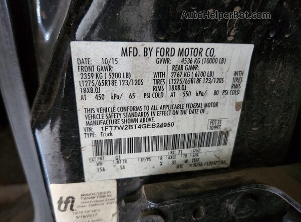 1FT7W2BT4GEB24950 2016 FORD F-250 Черный Вид подкапотного пространства
