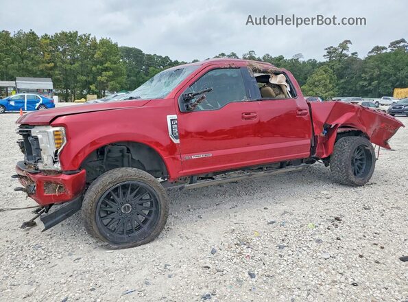 1FT7W2BT4JEC06264 2018 FORD F250 Red Передня ліва чверть