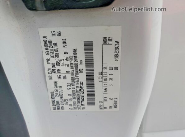 1FT7W2BT5LED53342 2020 FORD F250 White Widok komory silnika