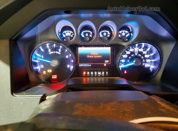 1FT7W2BT7GEC09958 2016 FORD F250 Черный Вид щитка приборов