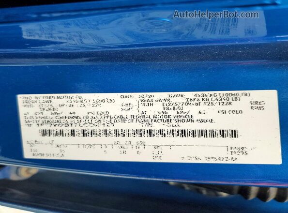 1FT7W2BT7LEE93120 2020 FORD F250 Синий Вид подкапотного пространства