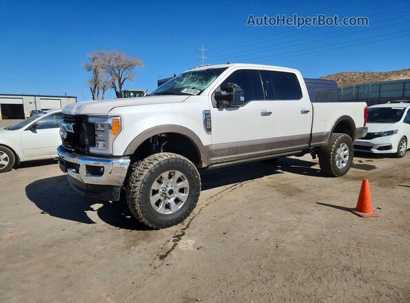 1FT7W2BT9JEB25910 2018 FORD F250 White წინა მარცხენა ხედი სამი მეოთხედიდან