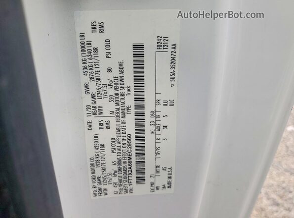 1FT7X2A66MEC29560 2021 FORD F-250 Белый Вид подкапотного пространства