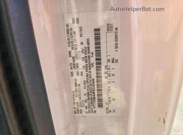 1FT7X2BA4PEC62449 2023 FORD F250 Белый Вид подкапотного пространства