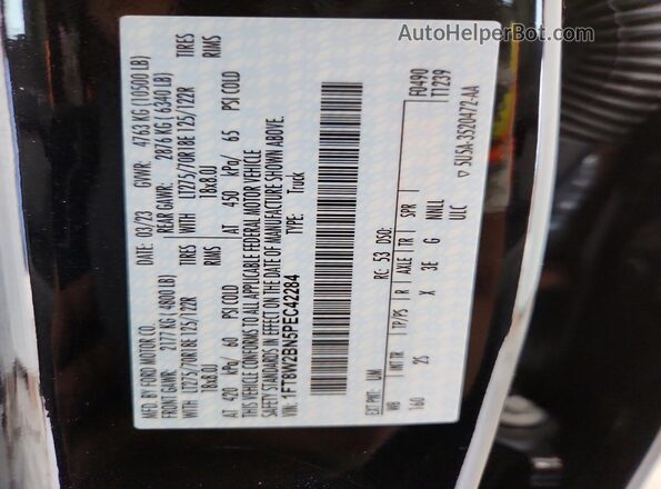 1FT8W2BN5PEC42284 2023 FORD F250 Черный Вид подкапотного пространства