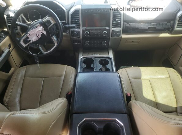 1FT8W3BT6LEC09650 2020 FORD F350 Brown Widok deski rozdzielczej