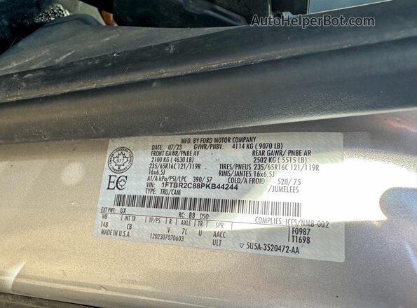 1FTBR2C88PKB44244 2023 FORD TRANSIT Silver Vista del cuadro de instrumentos