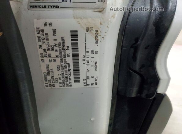 1FTBW2CM2JKB30983 2018 FORD TRANSIT Белый Вид наклейки с VIN-кодом