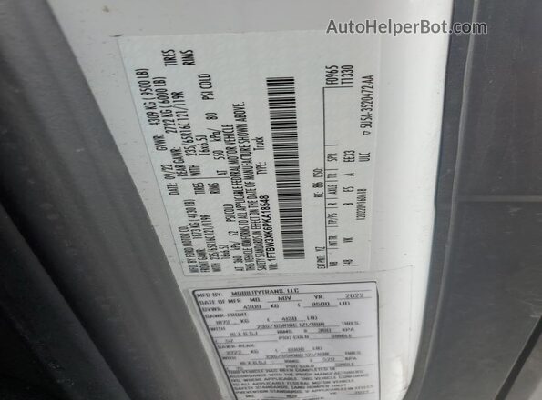 1FTBW3XK6PKA18548 2023 FORD TRANSIT White VIN კოდის სტიკერის ხედი