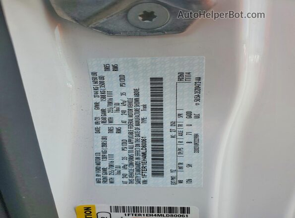 1FTER1EH4MLD80061 2021 FORD RANGER Белый Вид подкапотного пространства