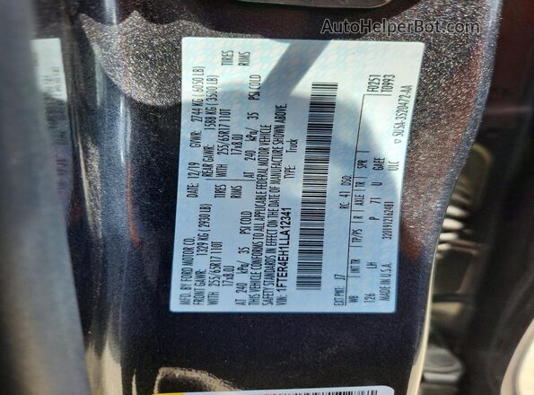 1FTER4EH1LLA12341 2020 FORD RANGER Серый Вид подкапотного пространства