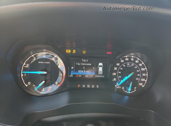1FTER4EH3KLB15596 2019 FORD RANGER Red Instrument cluster view