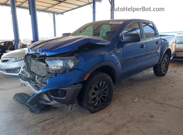 1FTER4EHXLLA39067 2020 FORD RANGER Blue Передня ліва чверть