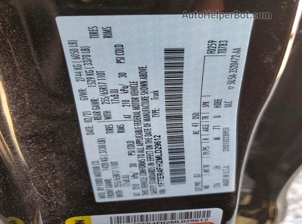 1FTER4FH2MLD29612 2021 FORD RANGER Black Engine compartment view
