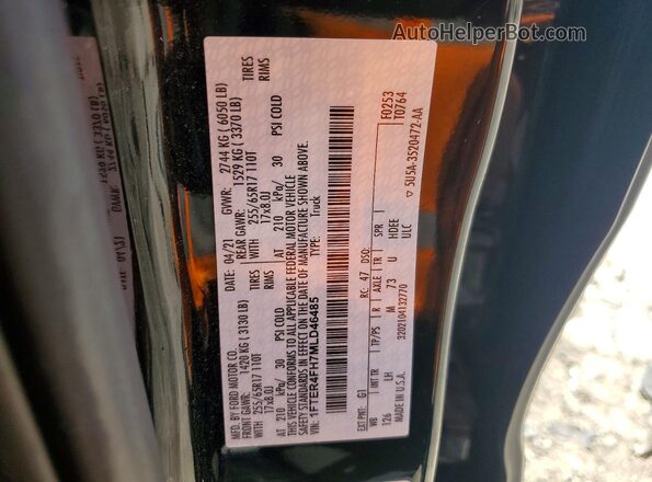 1FTER4FH7MLD46485 2021 FORD RANGER Black Engine compartment view