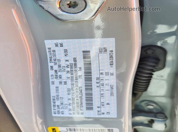 1FTER4HH0RLE64575 2024 FORD RANGER Gray VIN կոդի պիտակի տեսք