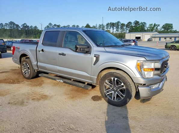 1FTEW1C53NFA58965 2022 FORD F150 Серебряный Передняя правая четверть