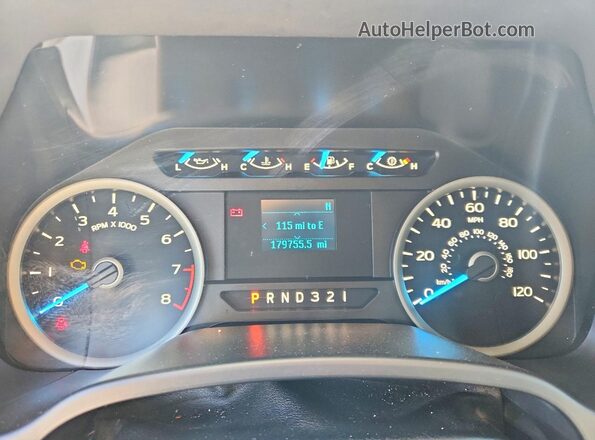 1FTEW1C80HFB82125 2017 FORD F150 Silver Instrument cluster view