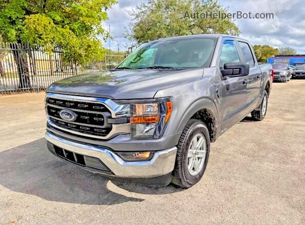 1FTEW1C86PKD23334 2023 FORD F150 Gray Առջևի ձախ երեք քառորդ տեսարան