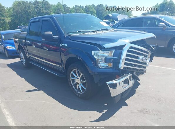 1FTEW1CF3HFB98351 2017 FORD F150 Dark Blue Передняя правая четверть