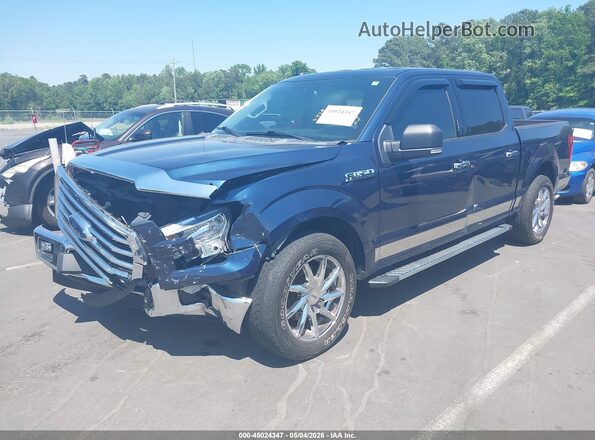 1FTEW1CF3HFB98351 2017 FORD F150 Dark Blue Передняя левая четверть