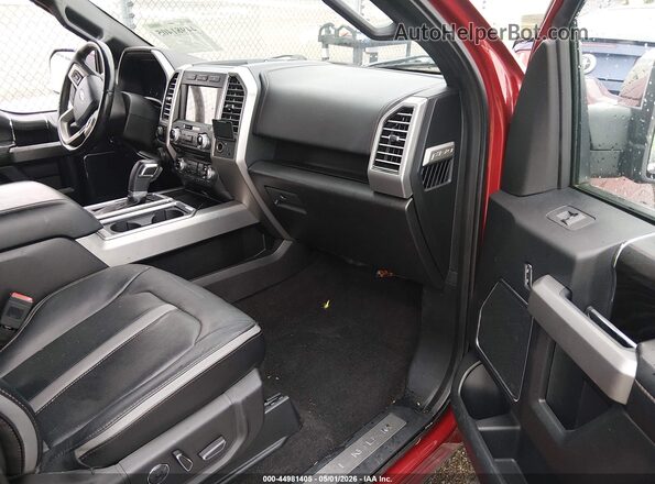 1FTEW1CG1JFD66860 2018 FORD F150 Красный Вид салона спереди
