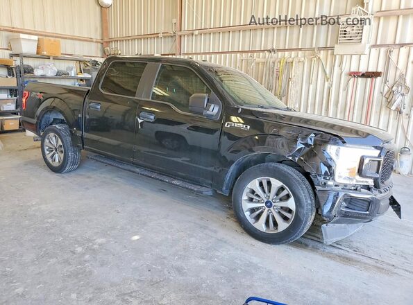 1FTEW1CP1JKF21186 2018 FORD F150 Black წინა მარჯვენა