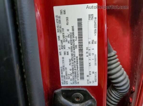 1FTEW1CP4HFB06236 2017 FORD F150 Красный Вид подкапотного пространства