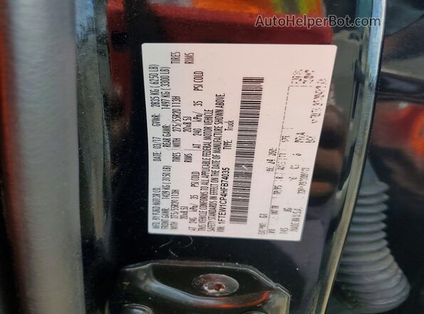 1FTEW1CP4HFB74035 2017 FORD F150 Black Vista del compartimento del motor