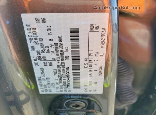 1FTEW1CP4MFC47012 2021 FORD F150 Charcoal Vista del compartimento del motor