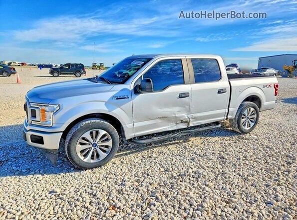 1FTEW1CP5JKD04403 2018 FORD F150 Серебряный Передняя левая четверть
