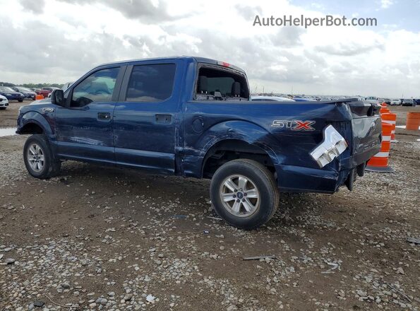 1FTEW1CP6JKD16740 2018 FORD F150 Blue Trasero izquierdo
