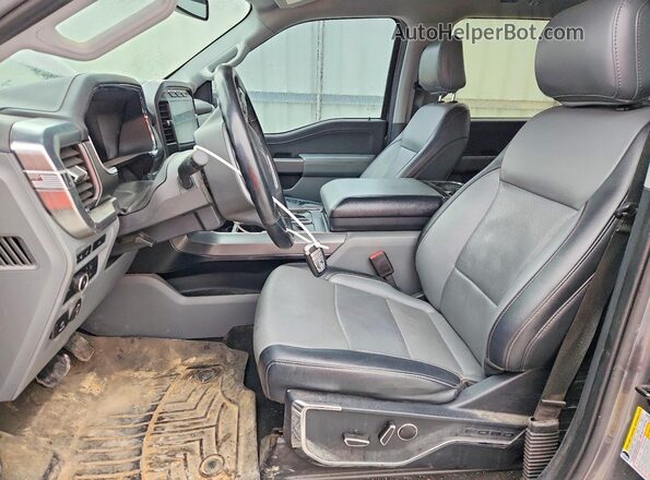 1FTEW1CPXMFC03614 2021 FORD F150 Gray Вид салону спереду