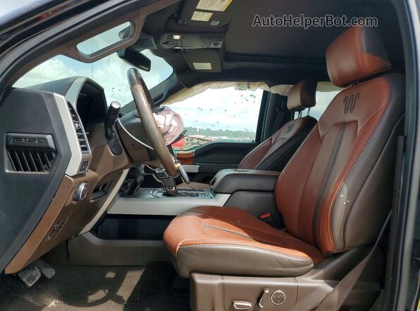 1FTEW1E40KFA79417 2019 FORD F150 Черный Вид салона спереди