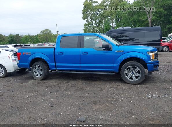 1FTEW1E49KKF06455 2019 FORD F150 Синий Вид задней части салона