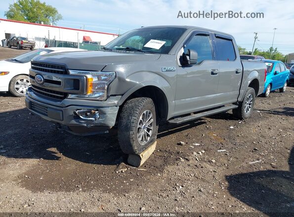 1FTEW1E58JFD26335 2018 FORD F150 Серый Передняя левая четверть