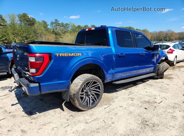 1FTEW1E81NFB36411 2022 FORD F150 Blue Rear right