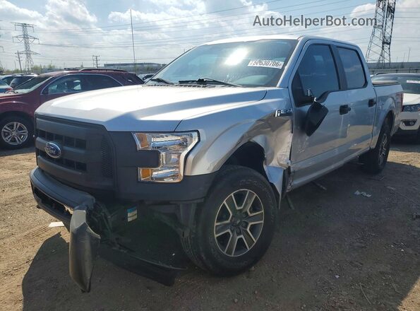 1FTEW1E82HFC50857 2017 FORD F150 Серебряный Передняя левая четверть