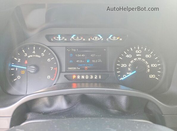1FTEW1E82HFC50857 2017 FORD F150 Серебряный Вид щитка приборов