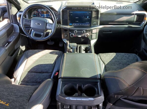 1FTEW1E89NFB41436 2022 FORD F150 Black Вид панелі приладів